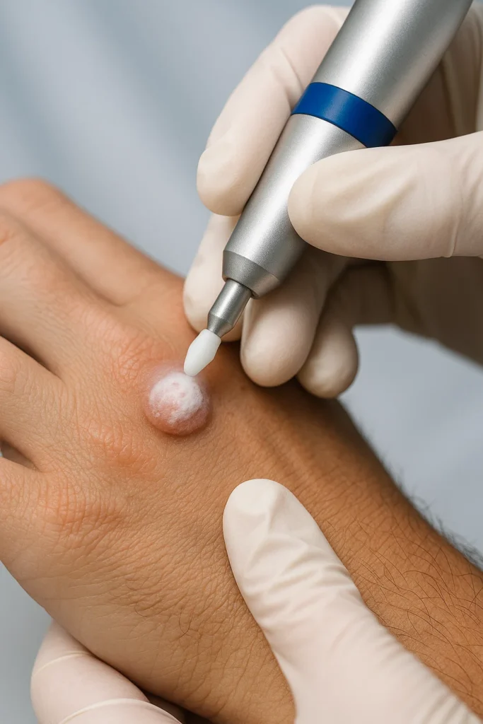 example of wart removal Kentish Town using cryopen